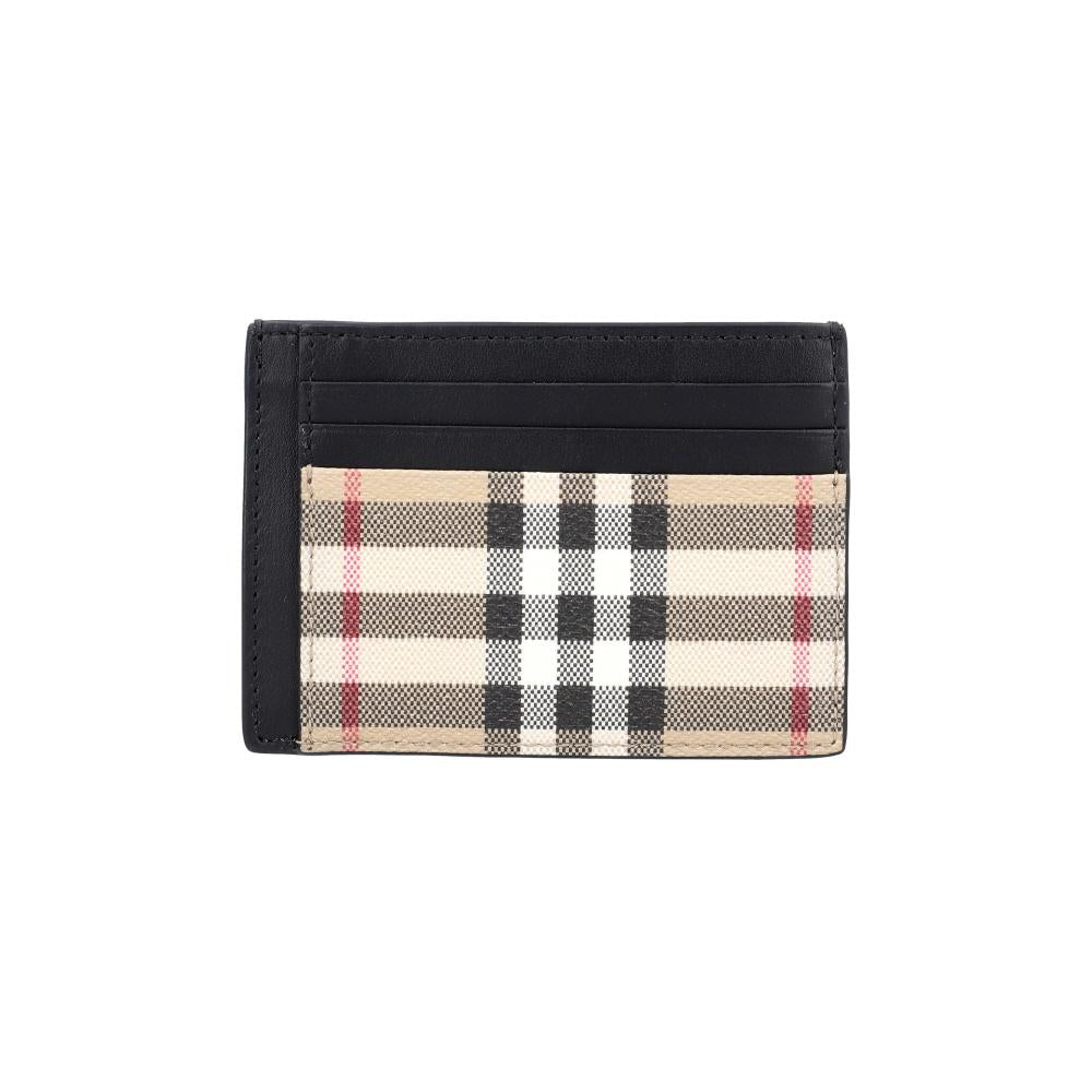 BURBERRY Check Money Clip Card Holder Wallet Unisex 8113169 A7026
