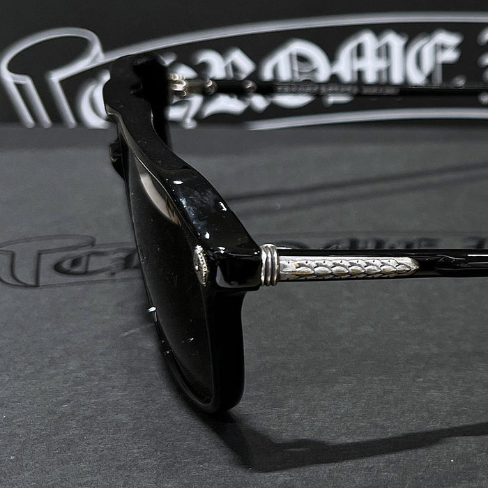 Chrome Hearts Black Zipper Aviator Sunglasses Unisex