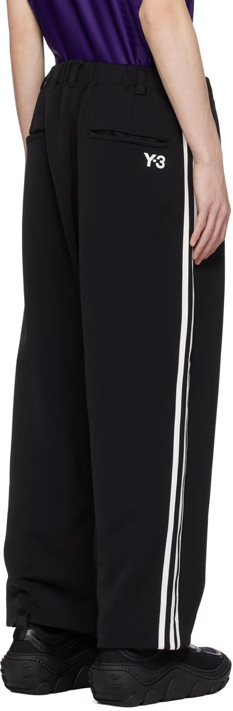 Y-3 3-Stripes Straight Track Pants Unisex Black Joggers IZ3120