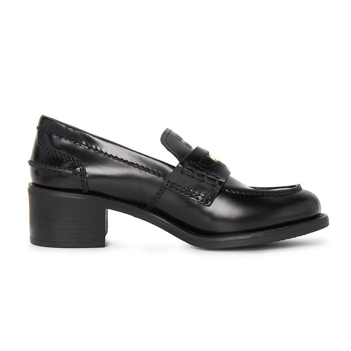 Miu Miu Brushed Leather Women’s Loafers Black