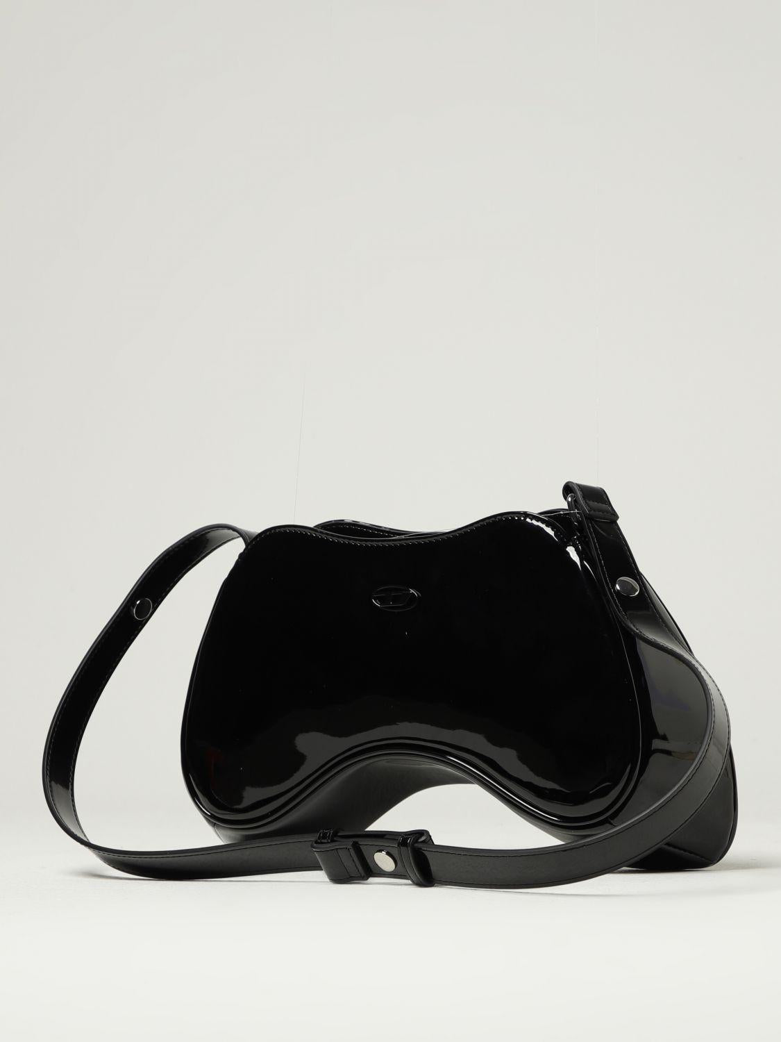 DIESEL Black Leather Shoulder Bag