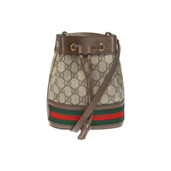 GUCCI Beige GG Ophidia Mini Bucket Bag Crossbody