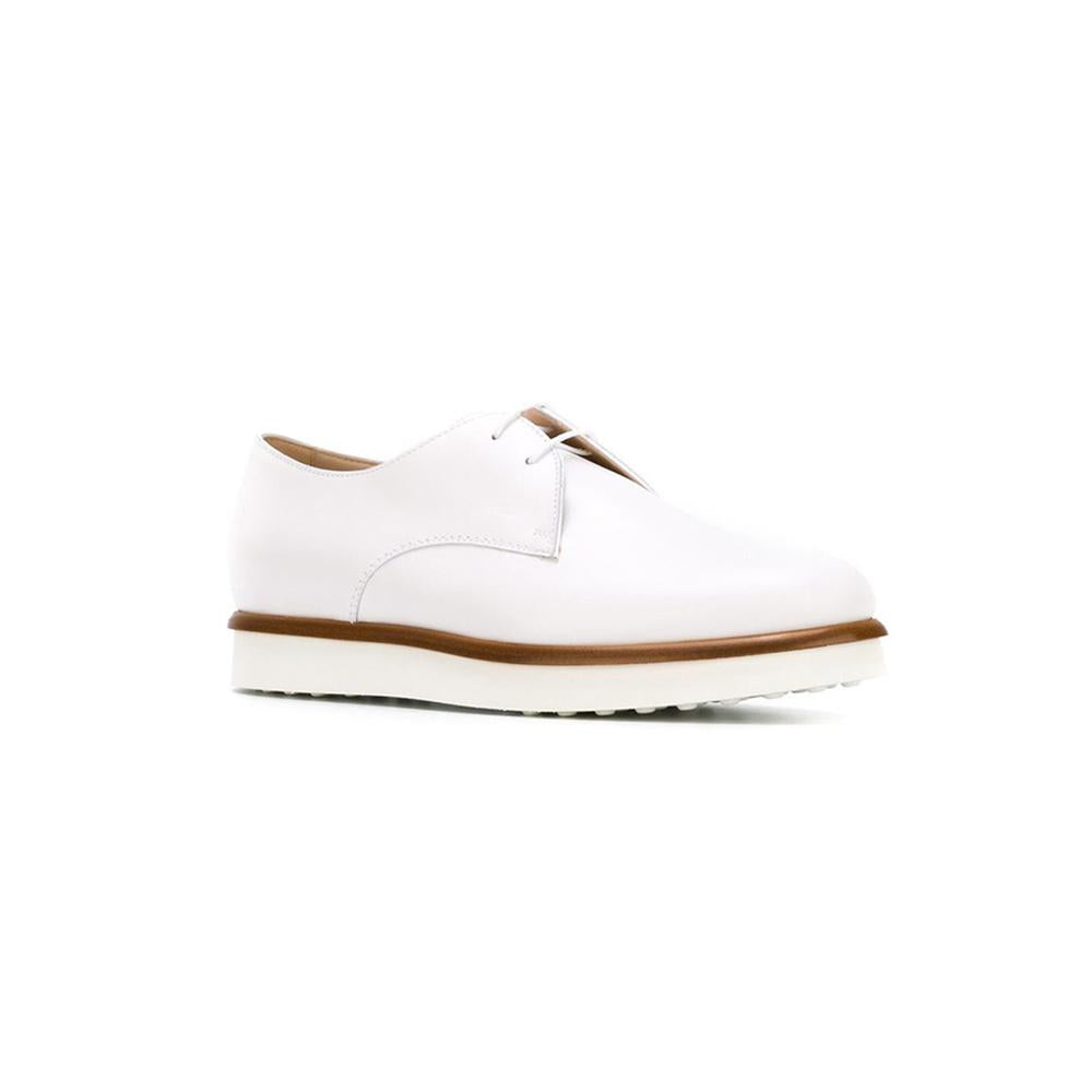 Tods Women’s White Lace Derby Shoes Loafers