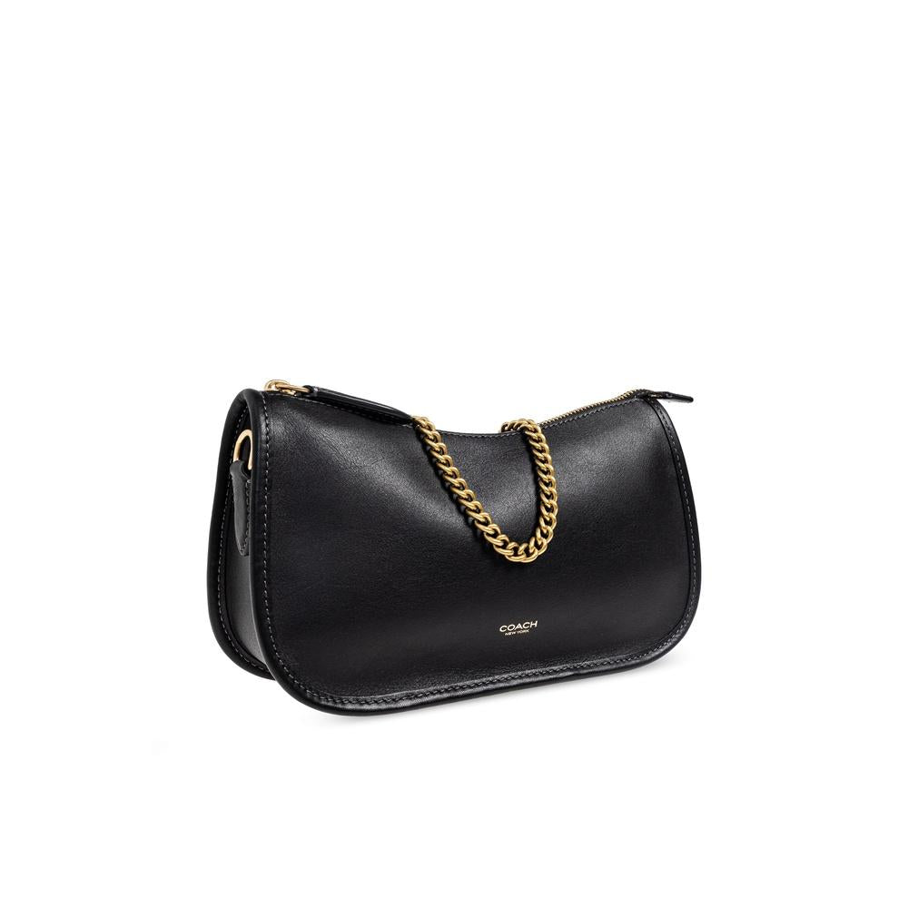Coach Waverly Shoulder Bag Black Leather