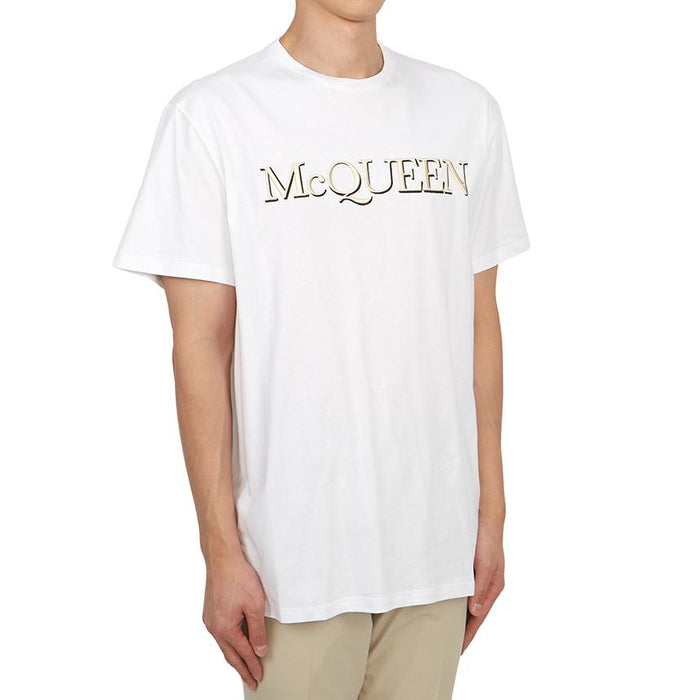 Alexander Mcqueen Black Cotton Short Sleeve T-Shirt for Men
