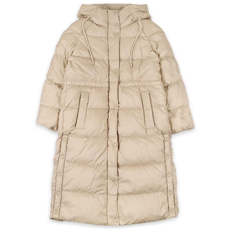 Max Mara Women’s Reversible Hooded Long Puffer Jacket Beige 252549 6082600 021