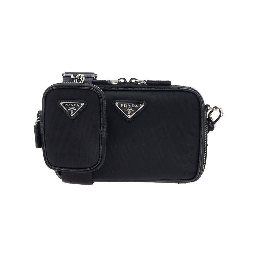 PRADA Men’s Saffiano Leather Crossbody Bag Black Crossbody