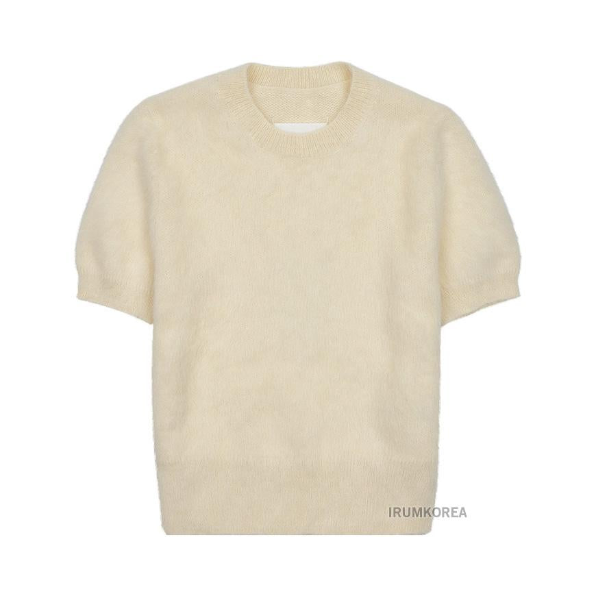 Maison Margiela Women’s Angora Short-Sleeve Crewneck Sweate S29HL0003 S18269 150