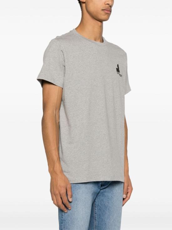 Isabel Marant Light Gray Short Sleeve T-Shirt for Men TS0047 HAB1 N21H02LY