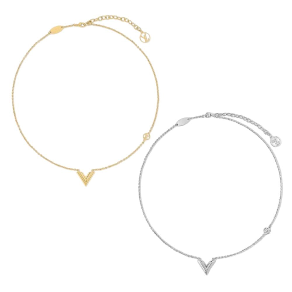 Louis Vuitton Essential V Women’s Necklace Gold Silver M00857 M63197