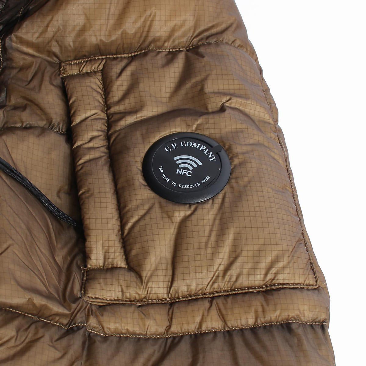 CP Company DD Shell Hooded Down Puffer Jacket Beige Men