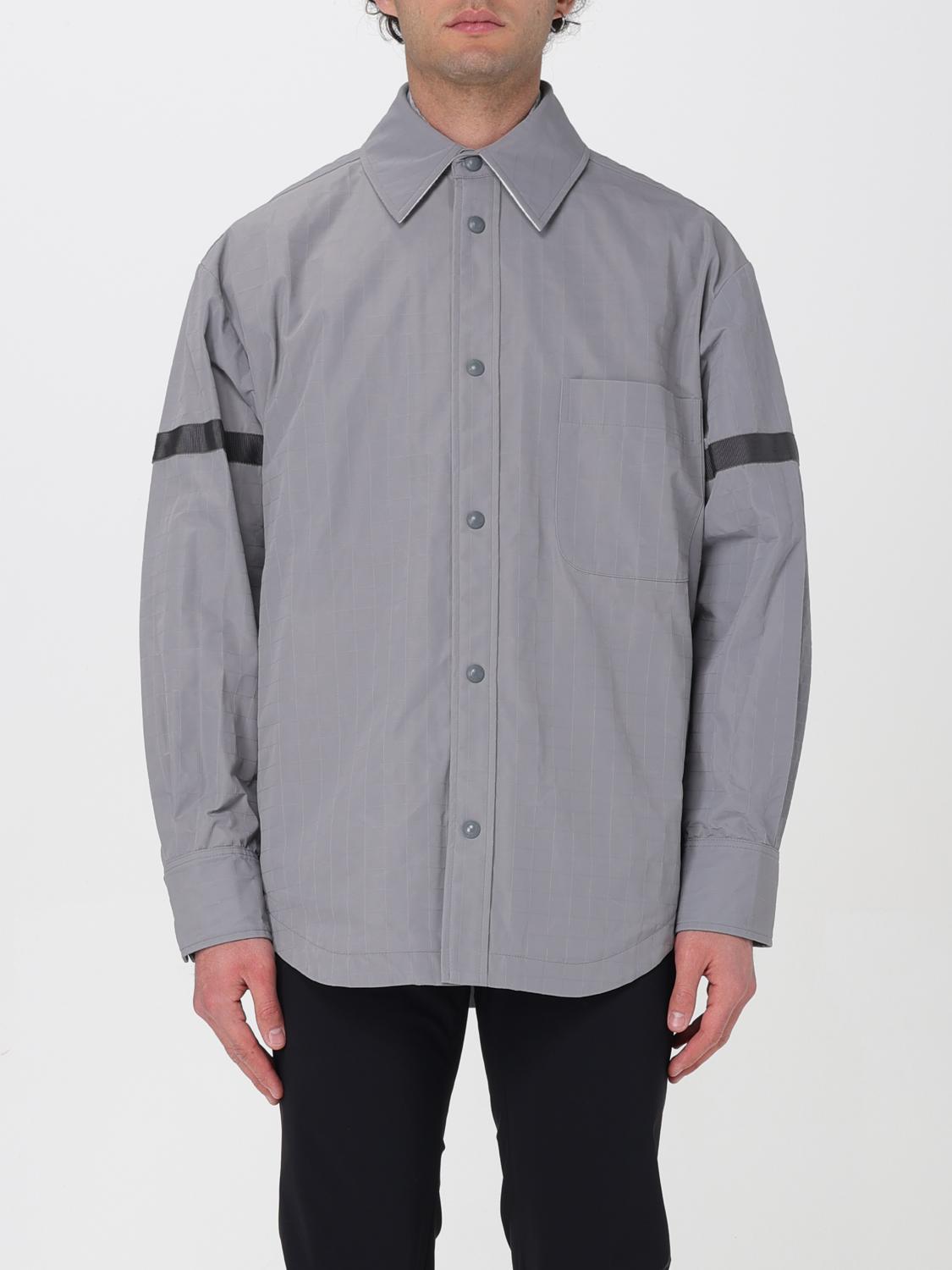 THOM BROWNE Gray Cotton Long Sleeve Dress Shirt
