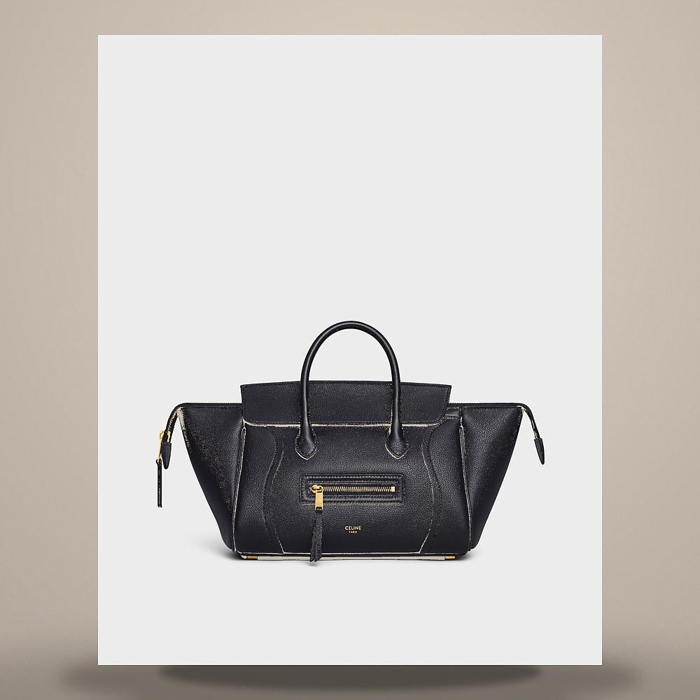 CELINE Little Luggage Black Grained Calfskin Tote Bag