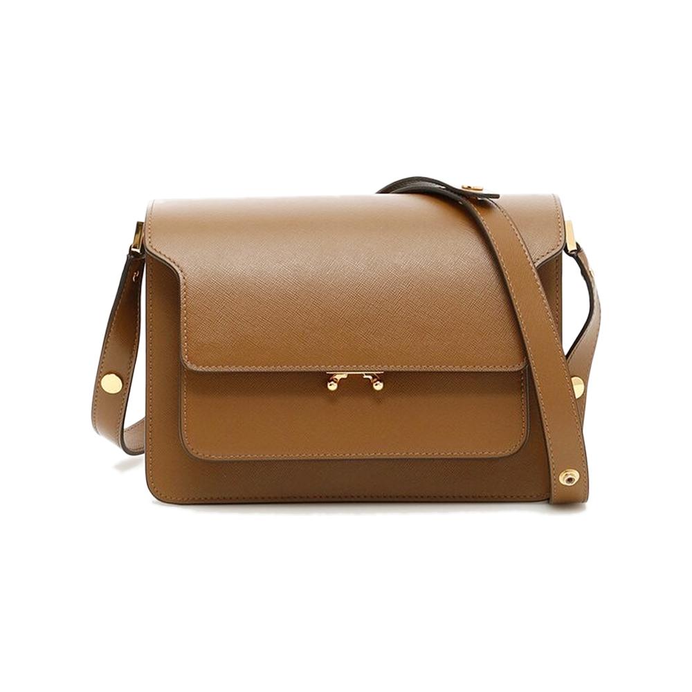 Marni 15th Anniversary Trunk Medium Shoulder Bag Brown