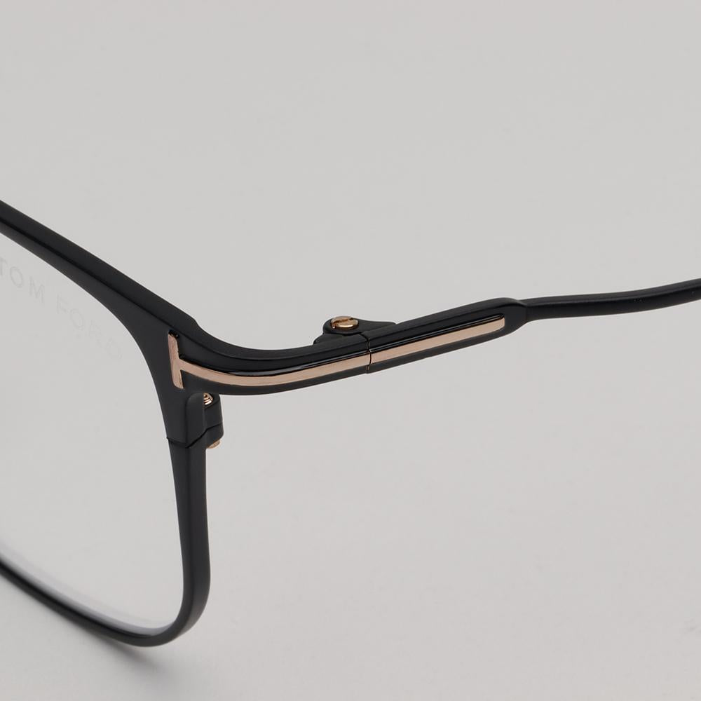 TOM FORD Black Titanium Blue Light Blocking Square Eyeglasses Frame TF5929DB 005