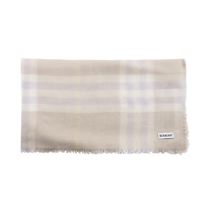 BURBERRY Beige Giant Check Scarf 8110469 A1481