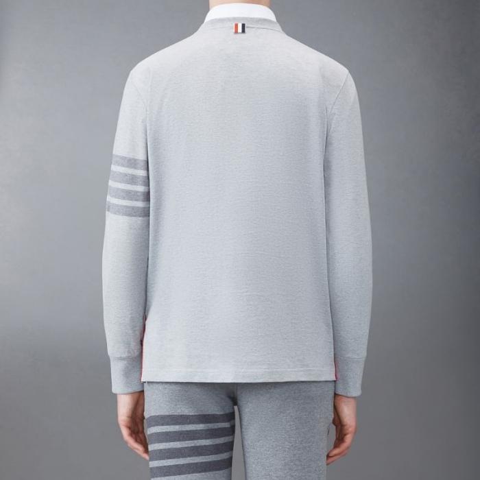 THOM BROWNE Tonal 4-Bar Stripe Oversize Medium Weight Jersey T MJS117A 06769 055