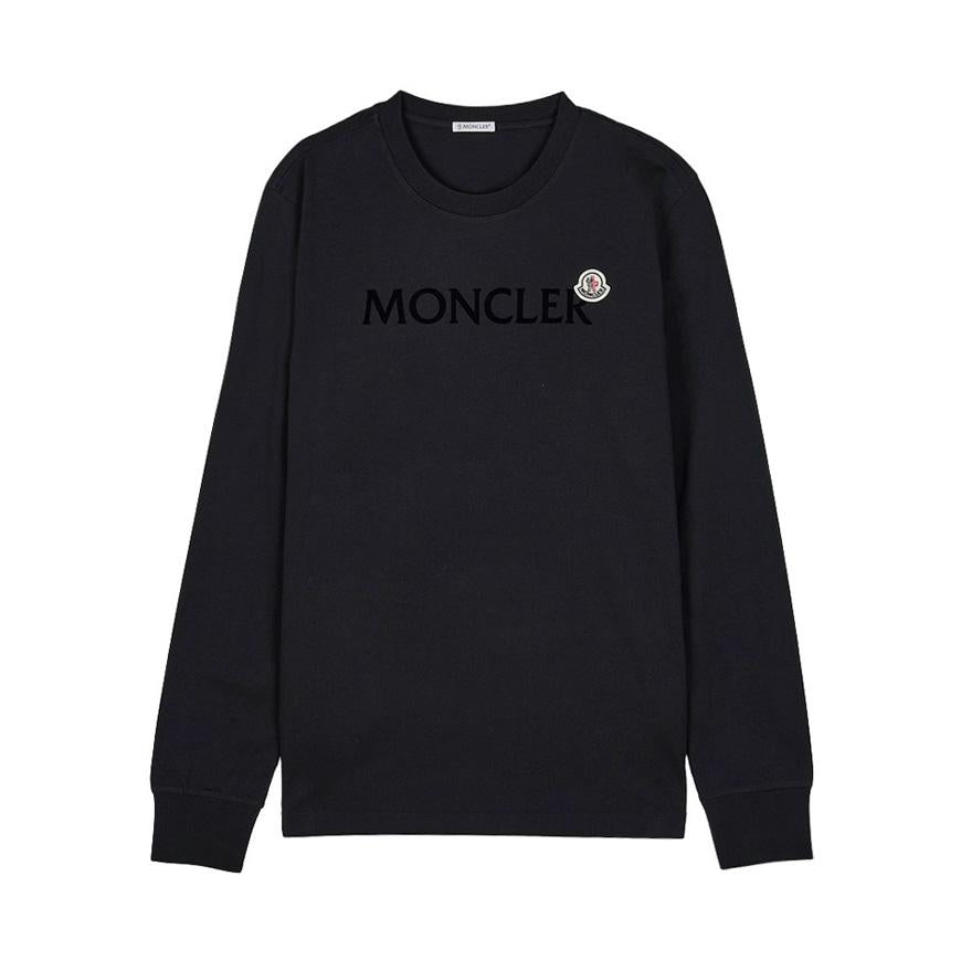 Moncler Men’s Logo Motif T-Shirt Black Cotton