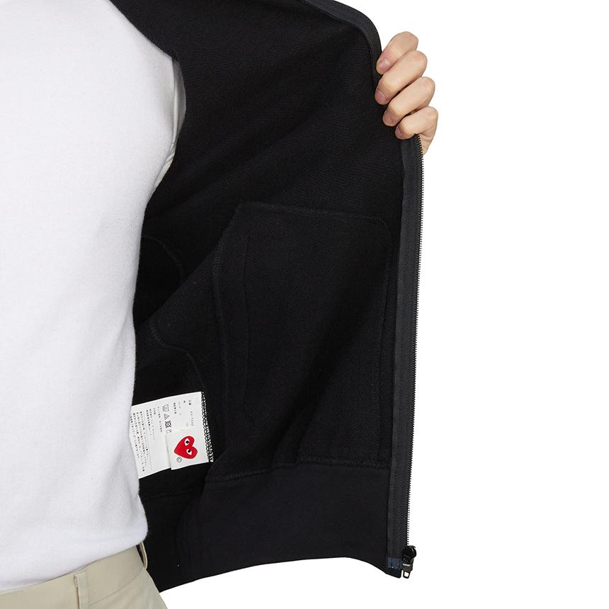 Comme des Garcons Red Heart Patch Zip Hoodie Unisex AX T342 051 1