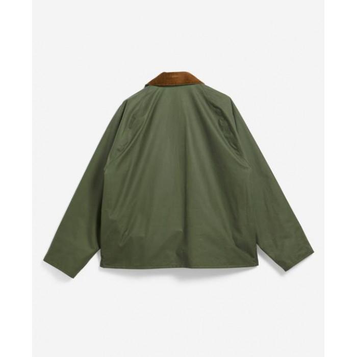 Barbour OS Transport Wax Jacket Light Moss Oversized MWX1678 GN32