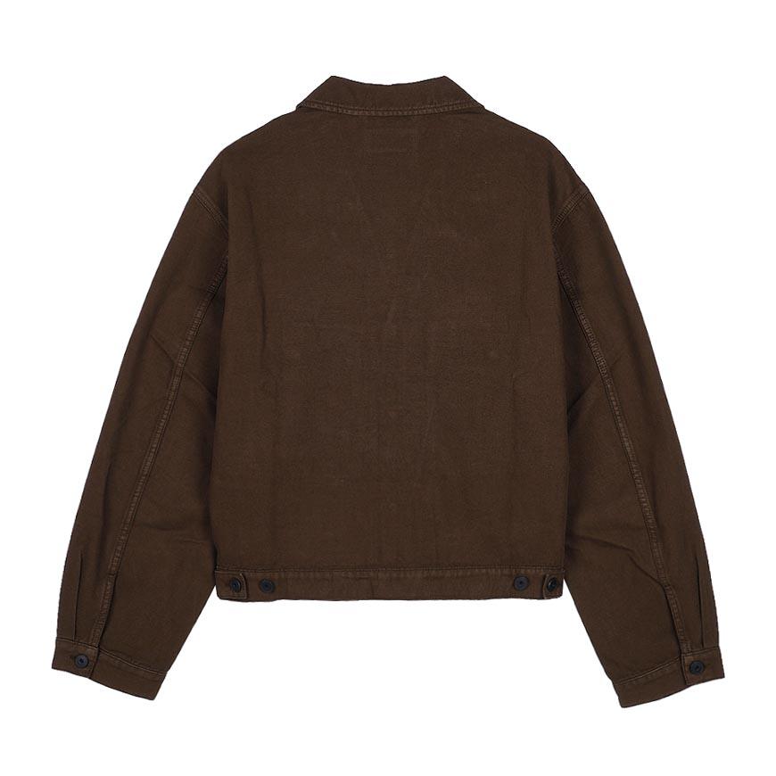 Lemaire Men’s Trucker Jacket Brown Cotton