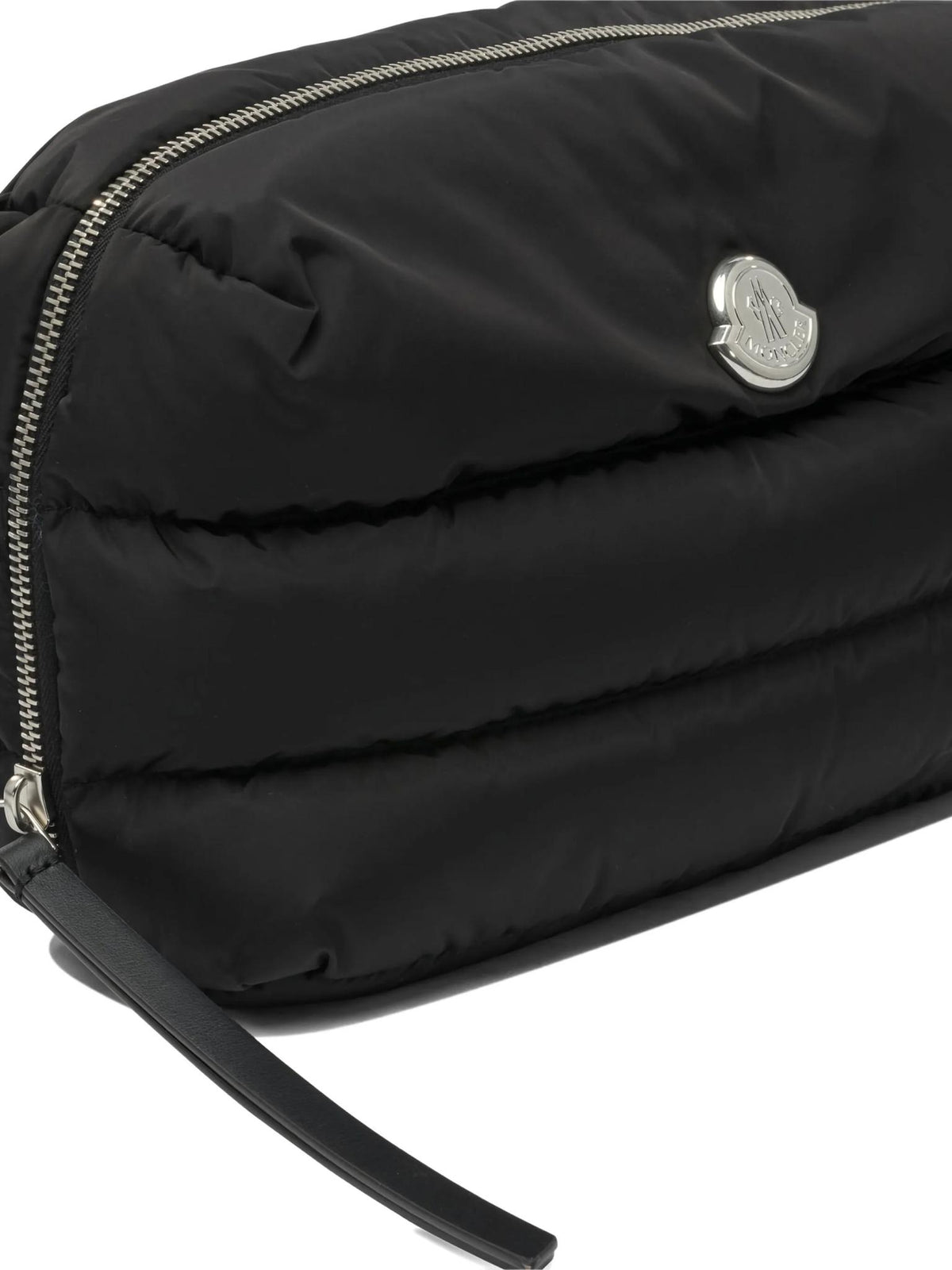 Moncler Black Leather Clutch Bag