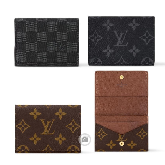Louis Vuitton Monogram Eclipse Envelope Card Holder Wallet Unisex M12874