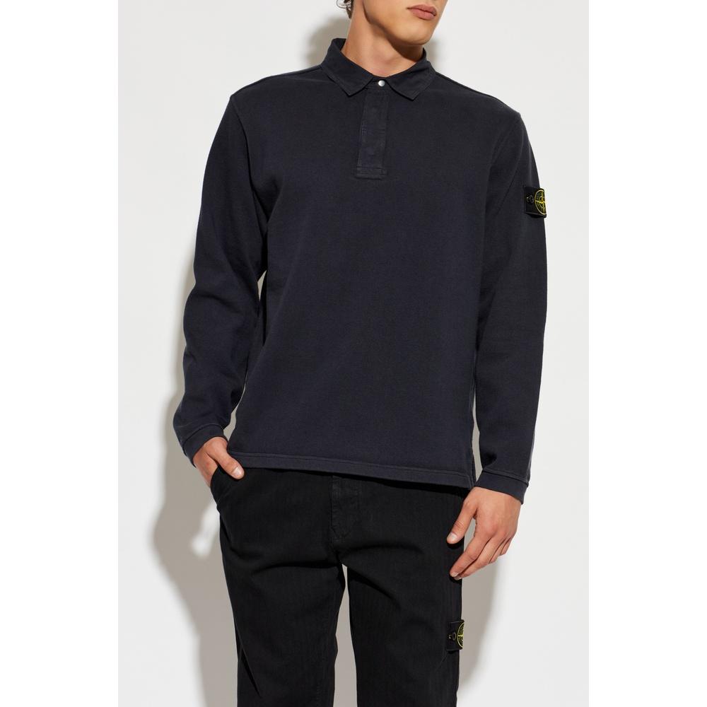 STONE ISLAND Cotton Jersey Men’s Polo Shirt Navy