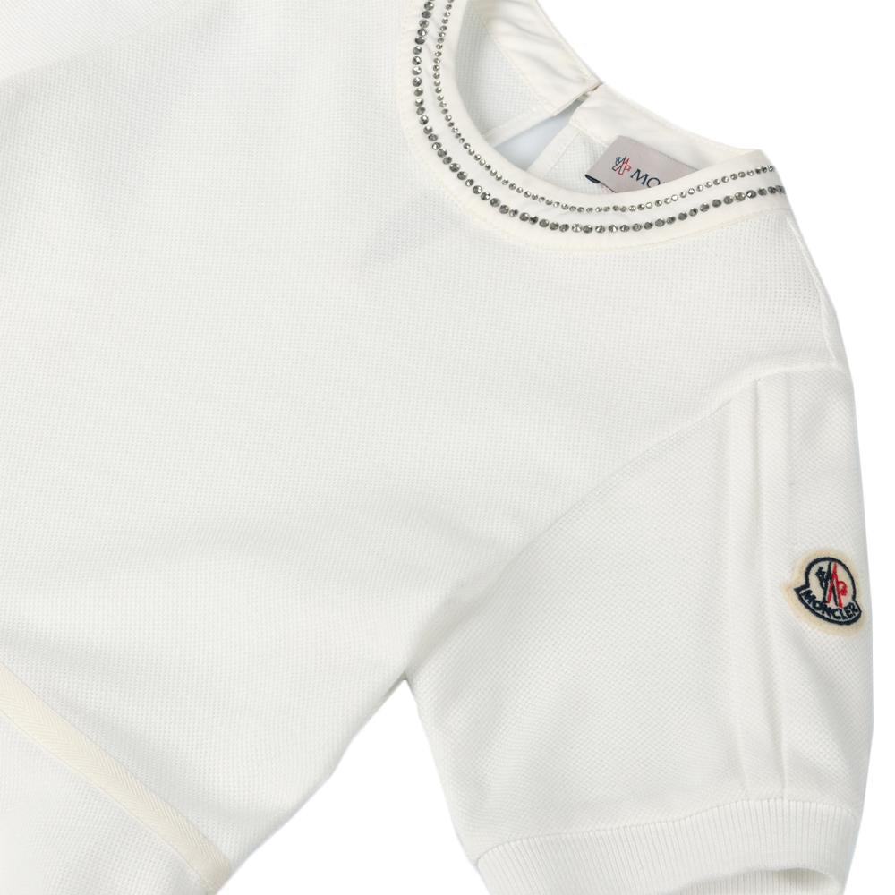 Moncler Kids Women’s White Midi Dress 8I000 08 89ALK 034