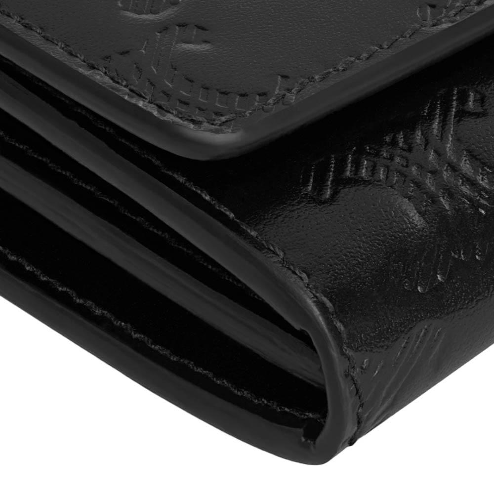CELINE Black Triomphe Card Holder Wallet