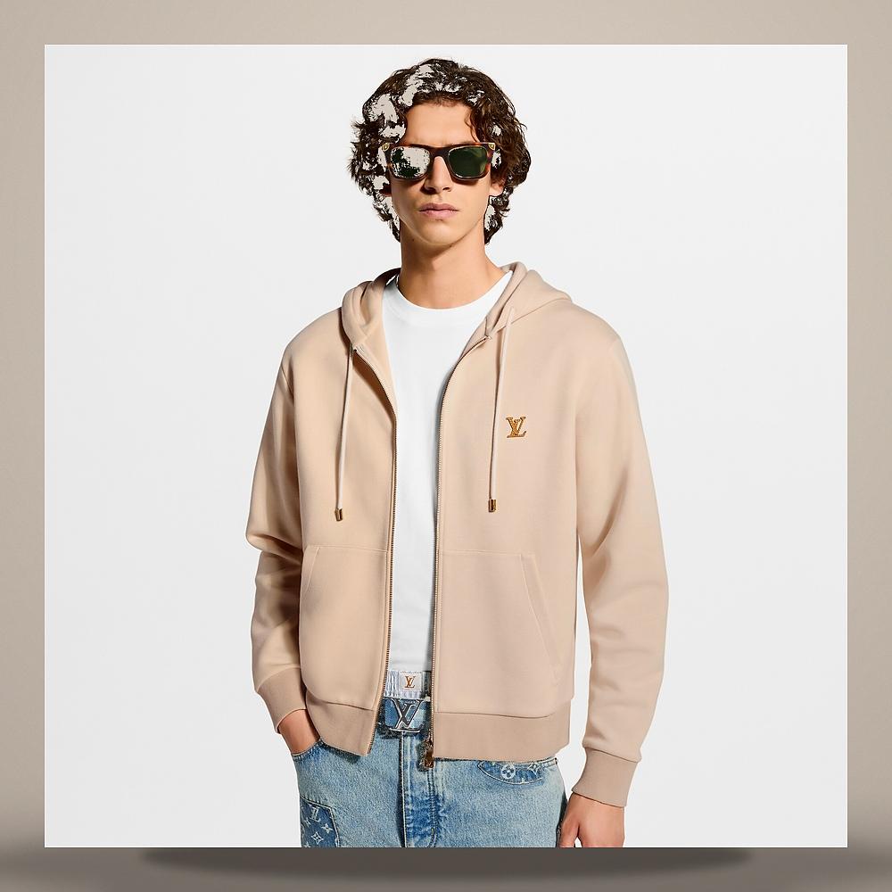 Louis Vuitton Women's LV Signature Zip-Up Hoodie Regular Fit