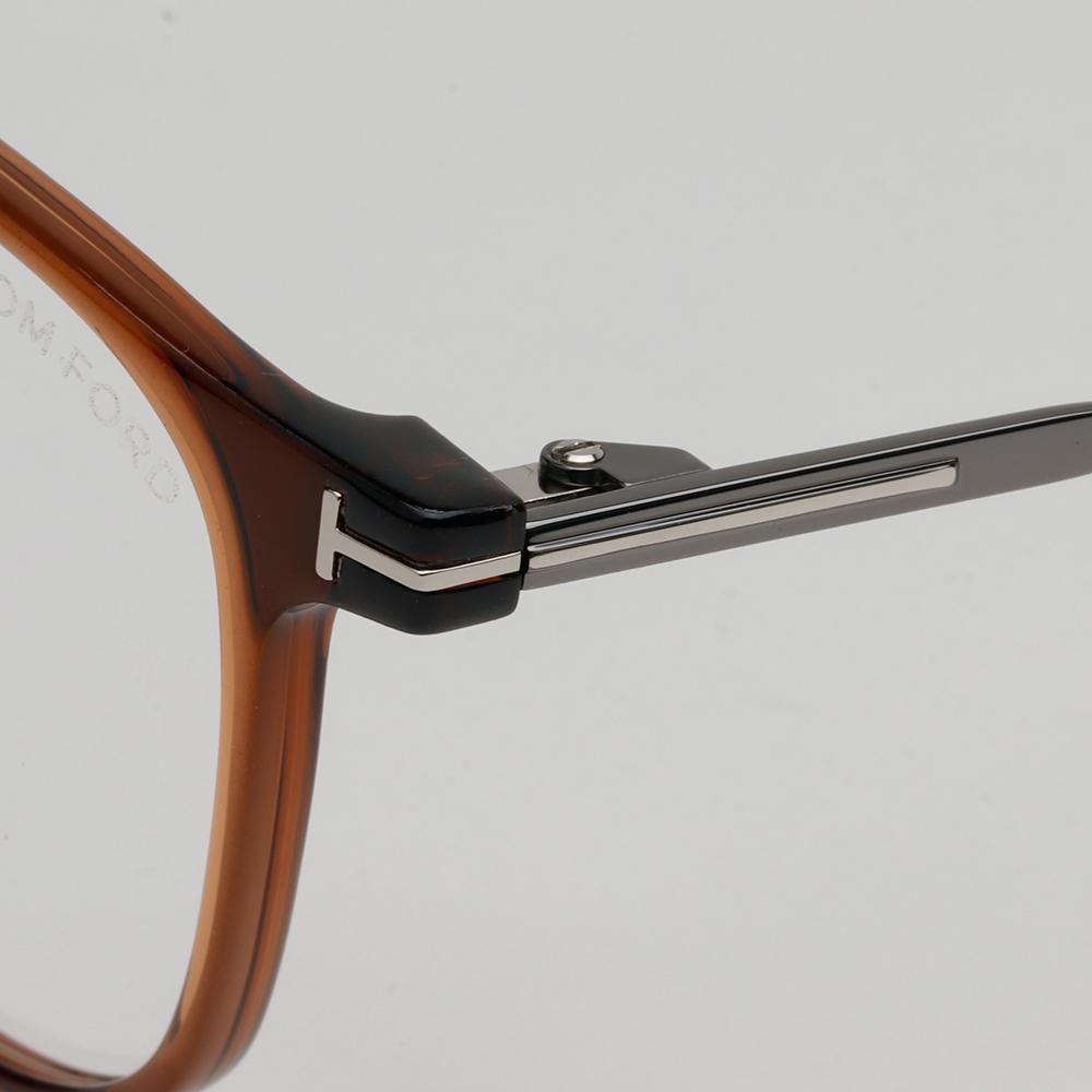 TOM FORD Blue Light Blocking Square Glasses Frame Asian Fit Transpa TF5923KB 045