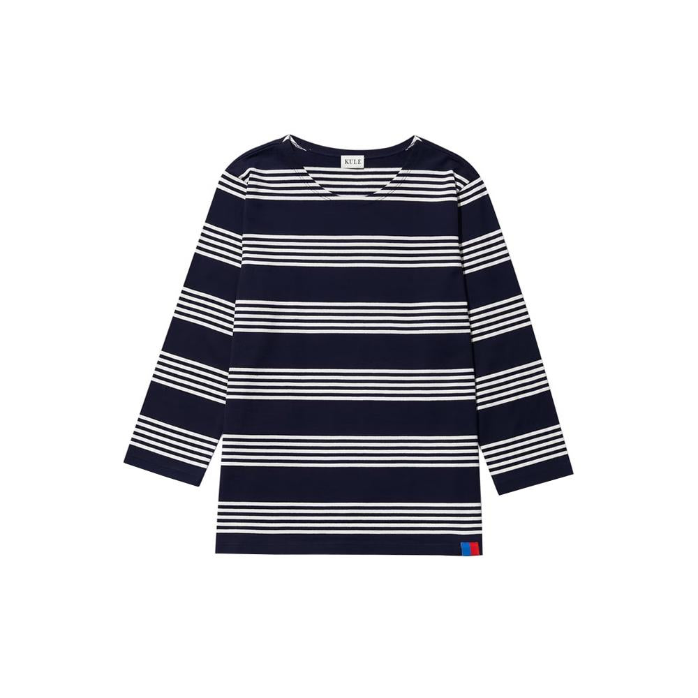KULE Classic Bundle Stripe T-Shirt Navy Cream