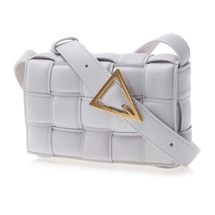 Bottega Veneta Padded Small Cassette Shoulder Bag Black Leather
