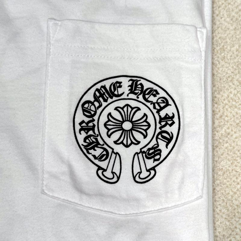 Chrome Hearts Horseshoe Logo Pocket Short Sleeve T-Shirt White