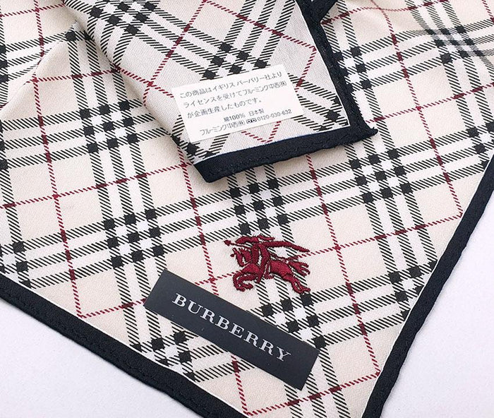 BURBERRY Red Nova Check Cross Logo Petite Scarf Unisex