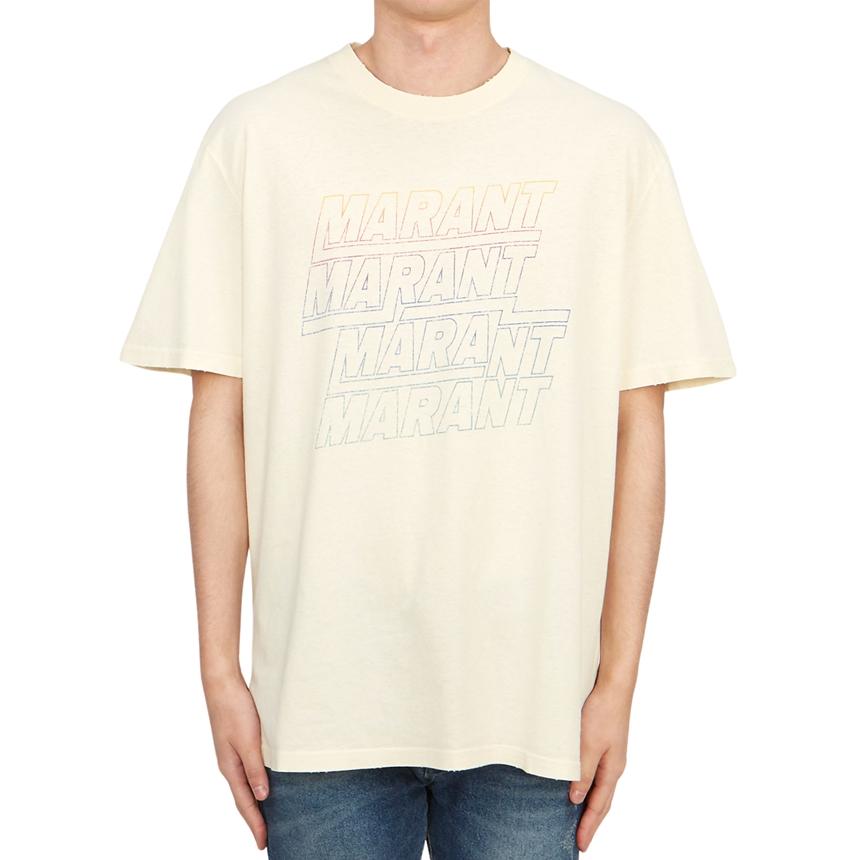 Isabel Marant Hugo Men’s Short Sleeve T-Shirt White Cotton