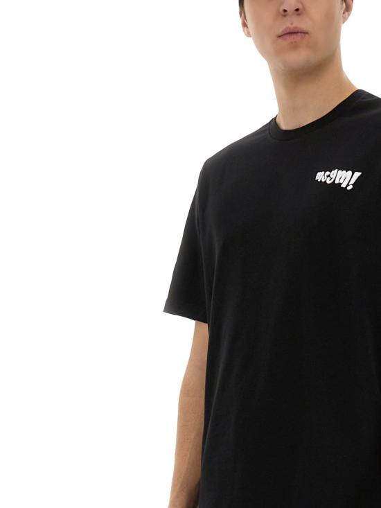 MSGM Short Sleeve T-Shirt for Men 3840MM10425709899 BLACK DOM