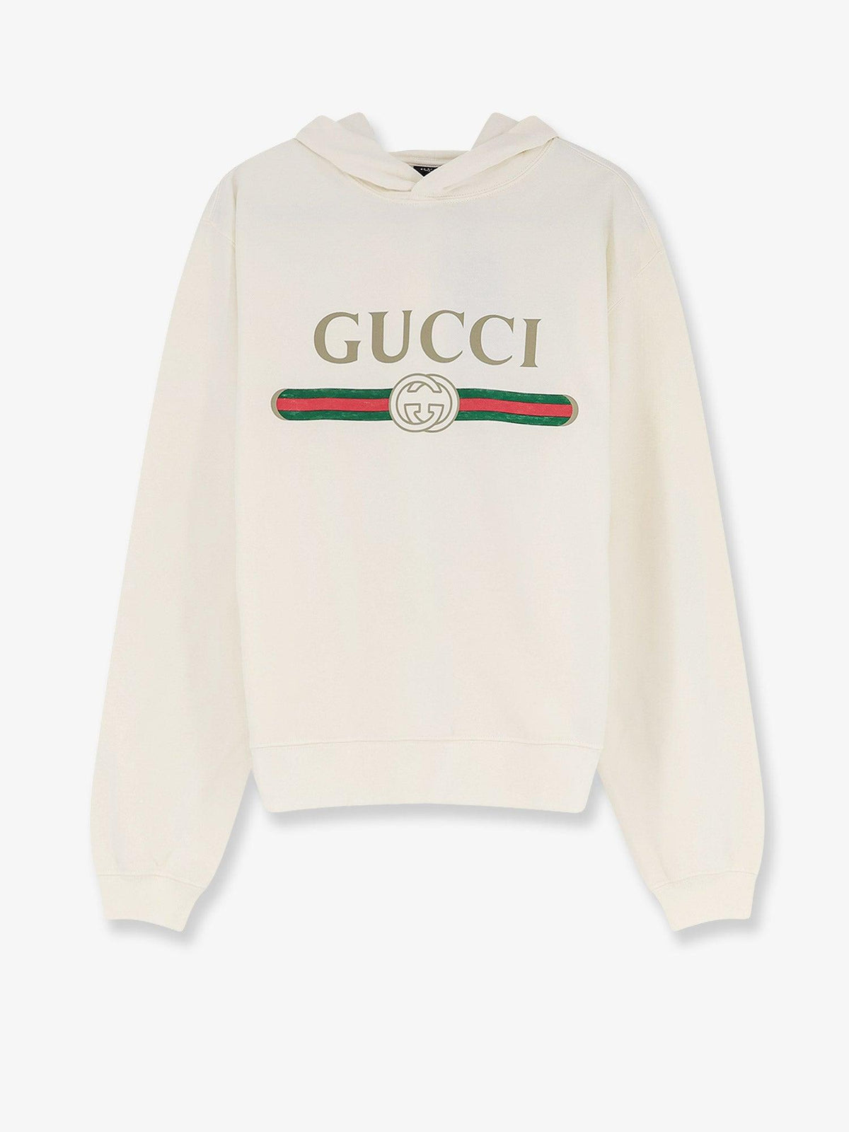 GUCCI Black Cotton Logo Hoodie for Women
