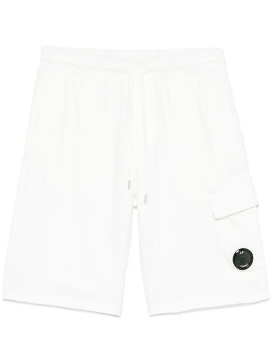 CP Company Light Fleece Cargo Shorts with Lens Detailing 18CMSB069A 002246G 103