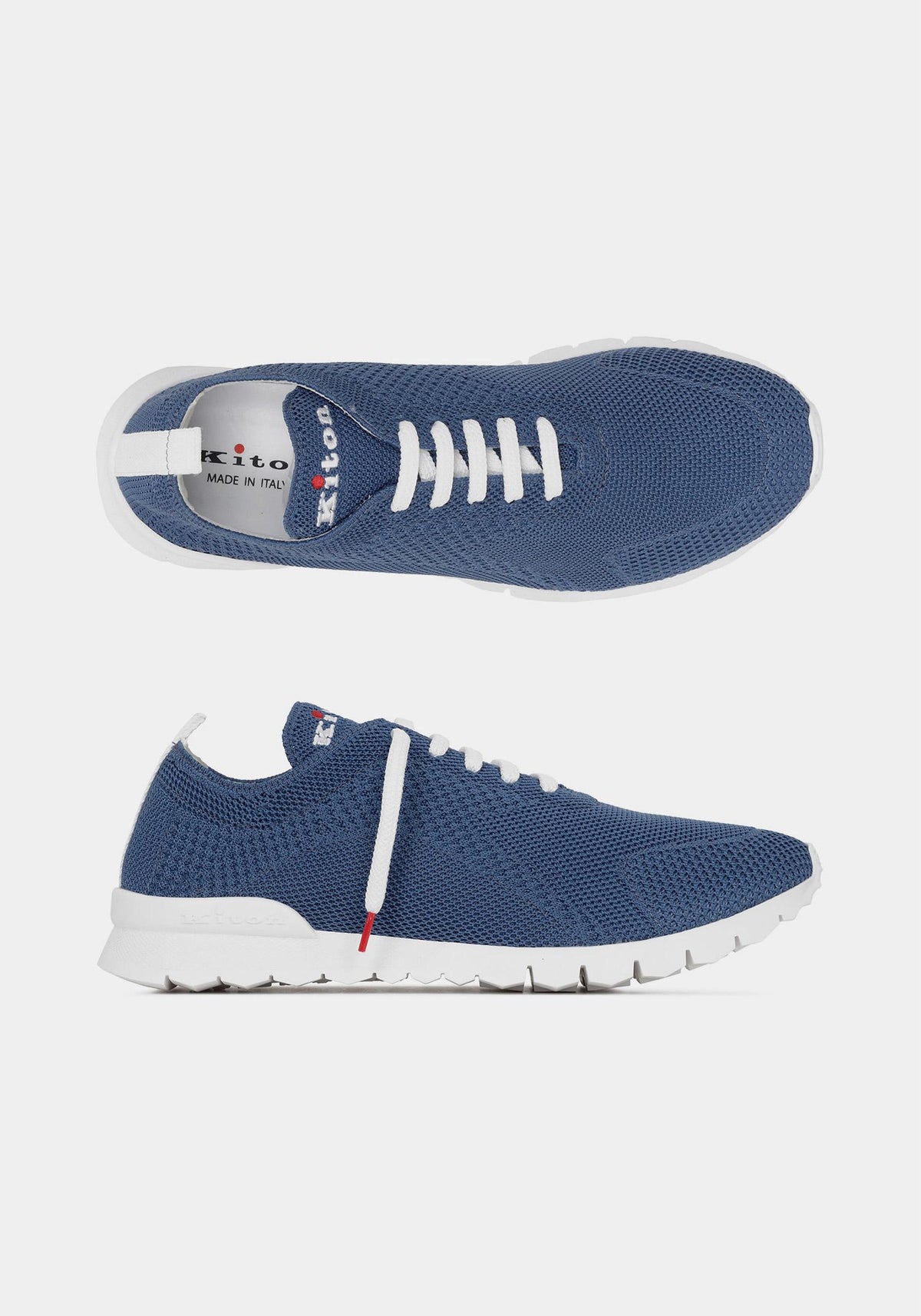 Kiton Blue Mesh Low-Top Sneakers USSFITSN 0130401