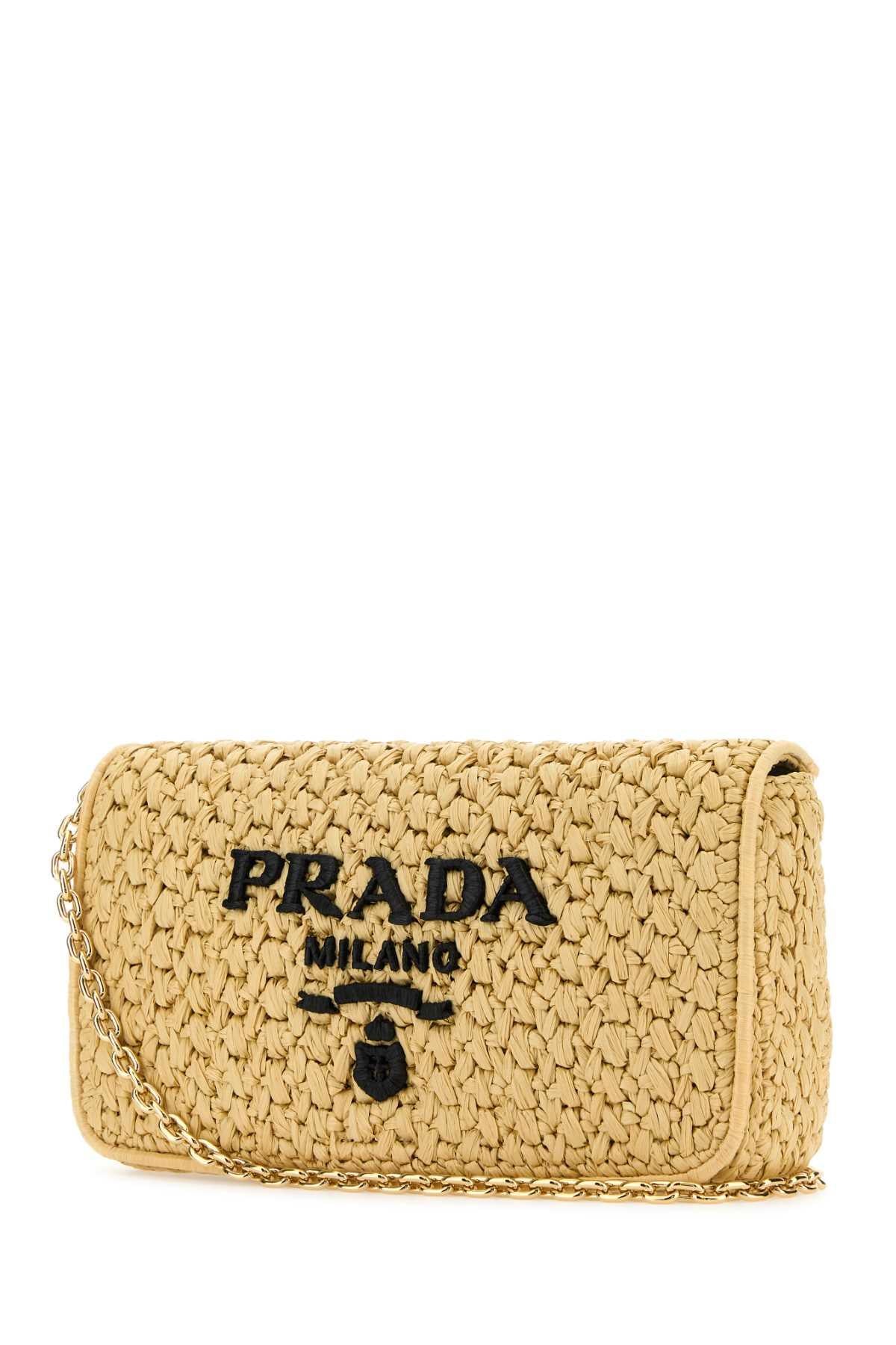 PRADA Leather Shoulder Bag Black