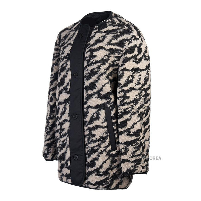 Isabel Marant Etoile Women’s Wool Blend Black Beige Coat
