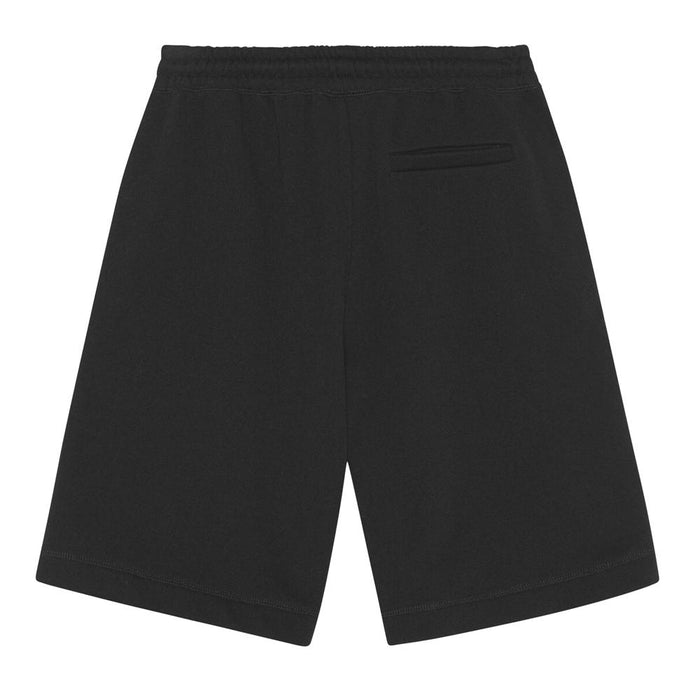 GANNI Logo Embroidered Fleece Black Shorts
