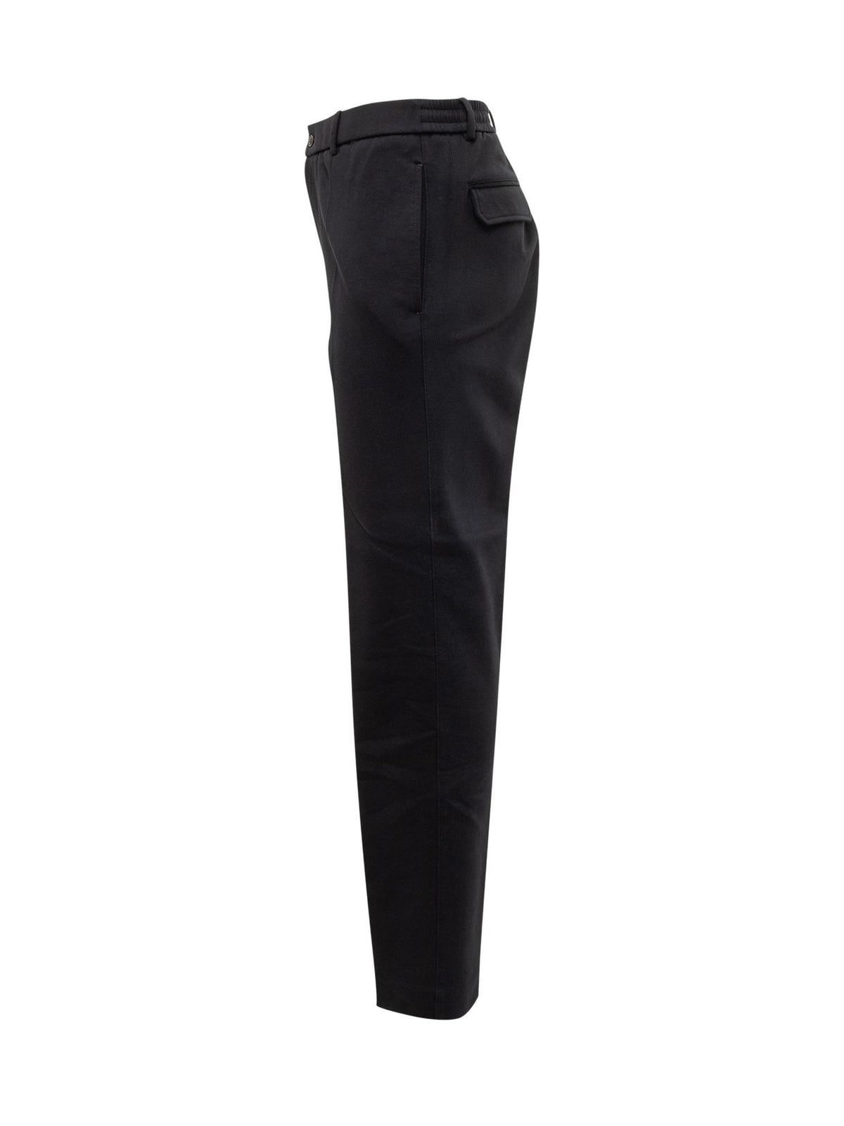 Moncler Navy Wool Blend Tailored Suit Pants