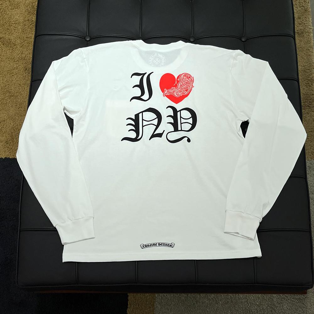 Chrome Hearts Love New York Long Sleeve T-Shirt White Unisex
