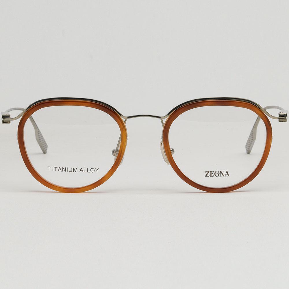 Zegna Titanium Havana Unisex Eyeglass Frames EZ5292 D 053