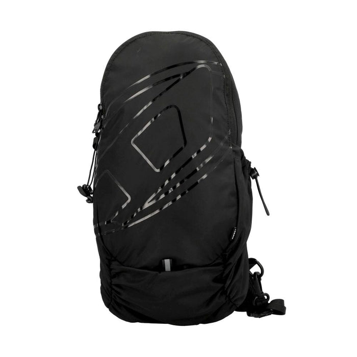 DIESEL Black D-Logo Drape Oval Men’s Sling Bag Hip Pack