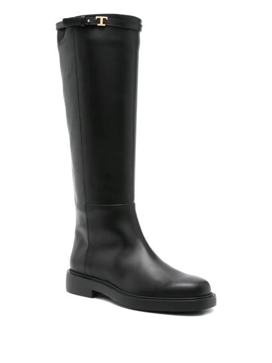 Tods Black Leather Chelsea Boots