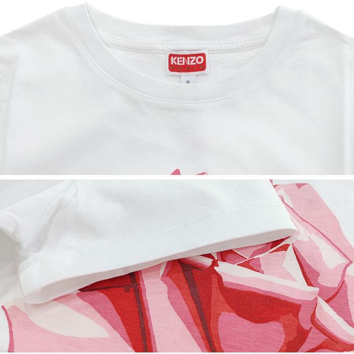 KENZO Rose Classic Fit T-Shirt Women’s White Cotton Top